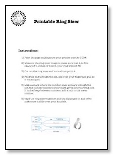 Printable Ring Sizer